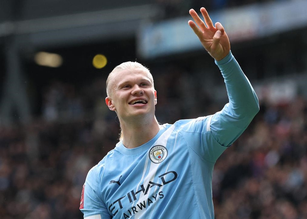 Erling Haaland dalam pertandingan bersama Manchester City