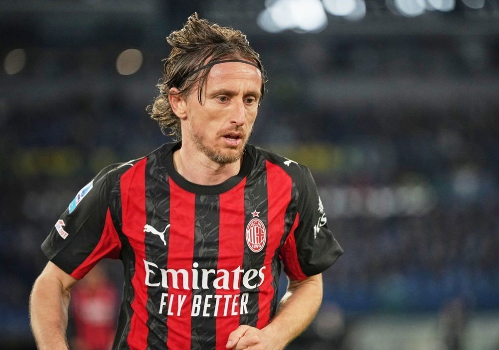 Luka Modric saat membela AC Milan di pertandingan Serie A