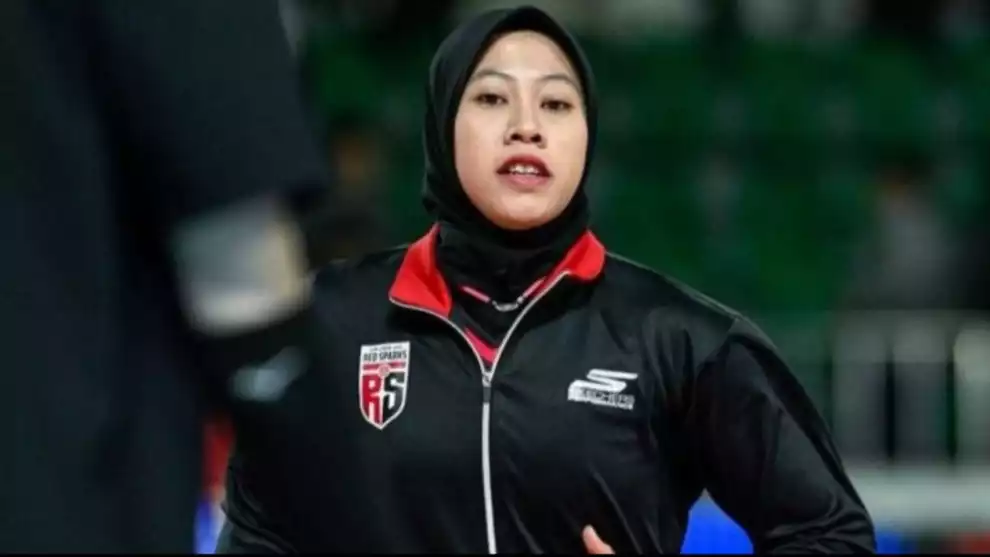 Megawati Hangestri saat memperkuat Red Sparks di V-League Korea