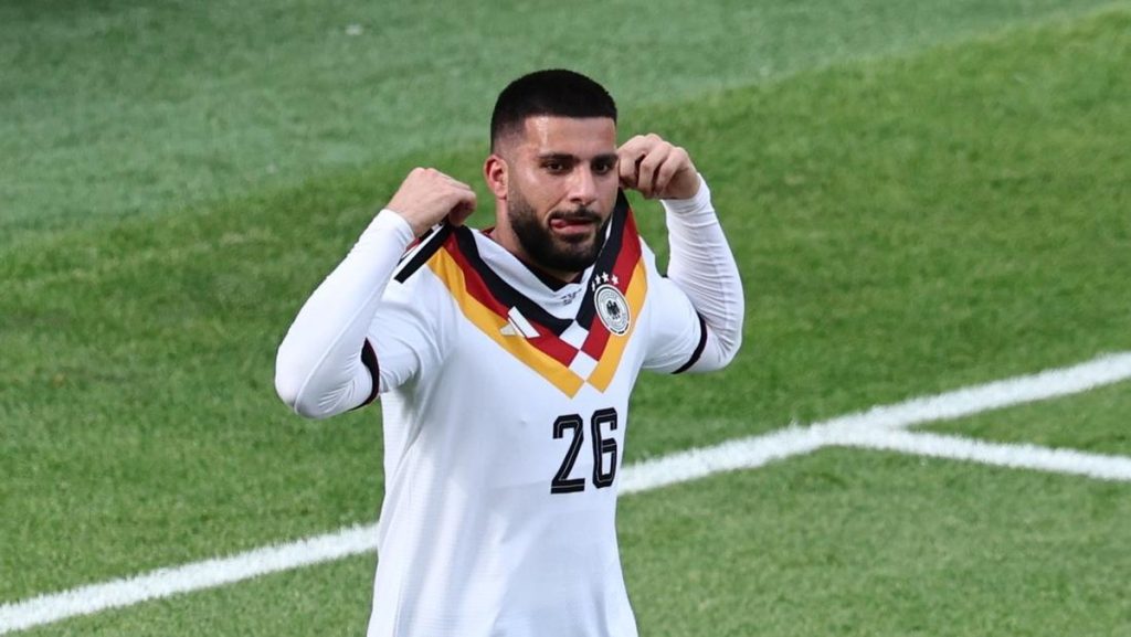 Deniz Undav merayakan gol kemenangan Jerman