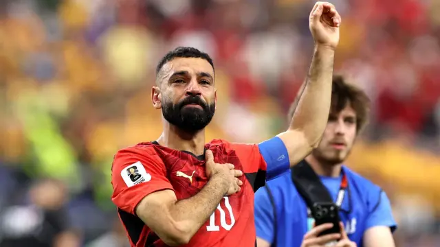 Mohamed Salah saat menjalani pertandingan usai resmi meninggalkan Liverpool dan menjadi pemain tanpa klub.