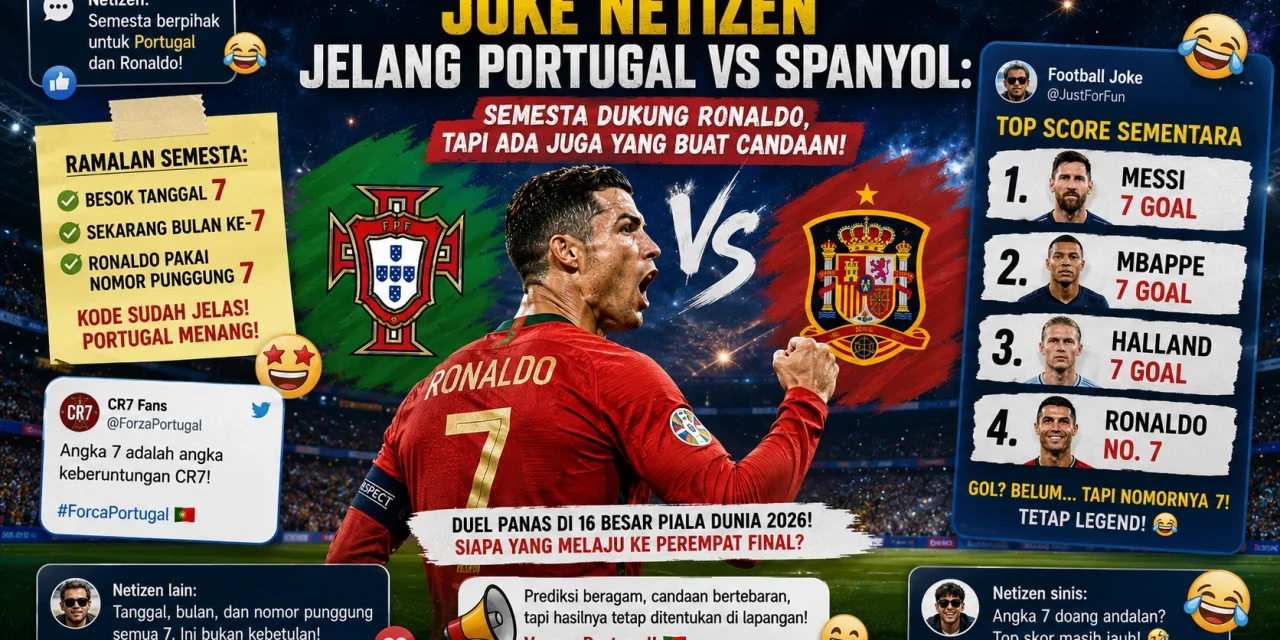 Heboh! “Angka 7” Ronaldo Bikin Laga Portugal vs Spanyol Viral