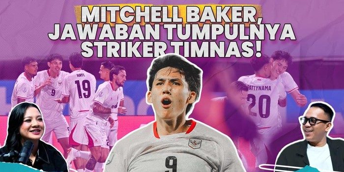 Mitchell Baker merayakan hattrick pada laga debutnya di Piala AFF 2026 bersama rekan-rekan setim setelah mencetak tiga gol ke gawang Kamboja.