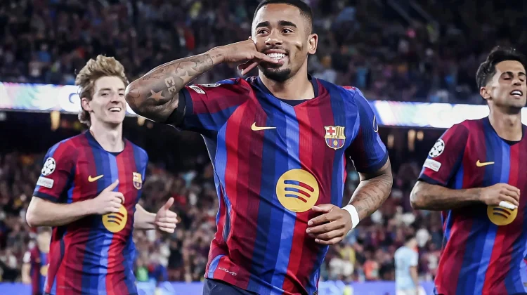 Gabriel Jesus Cetak Sejarah, Hanya Butuh 2 Menit untuk Cetak Gol di Debut Liga Champions Barcelona